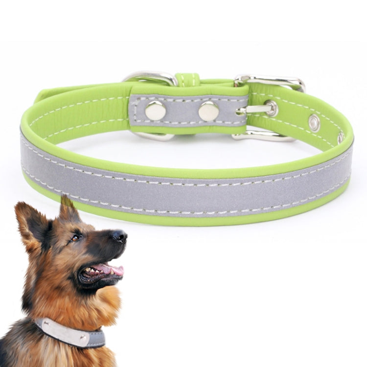 CL181K Pet Soft Reflecting Collar, Size: XL(No Iron Sheet Light Green)
