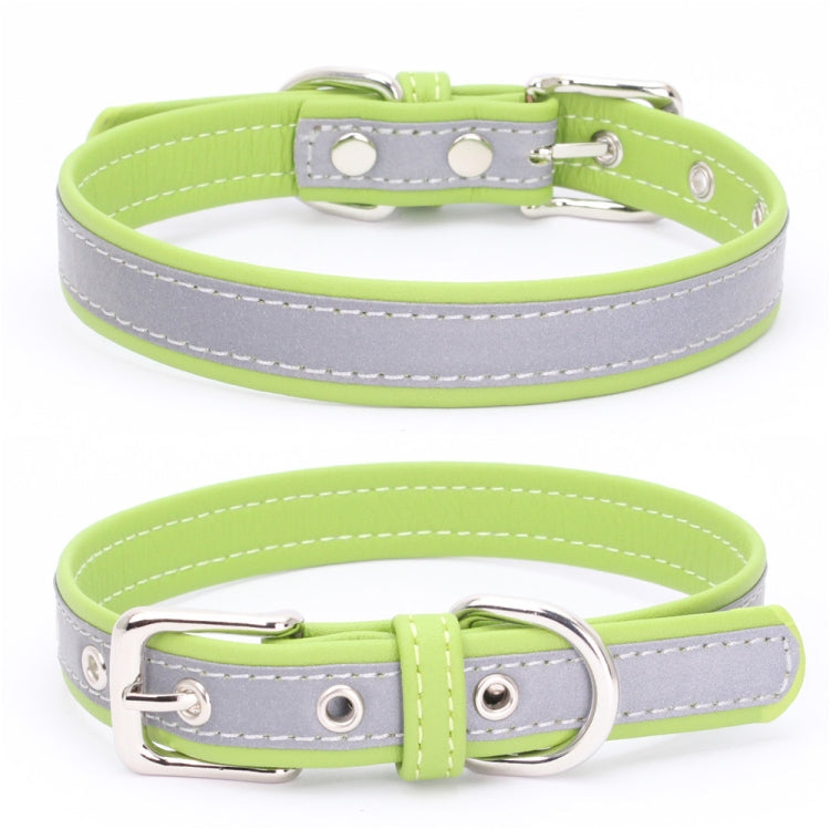 CL181K Pet Soft Reflecting Collar, Size: XL(No Iron Sheet Light Green)