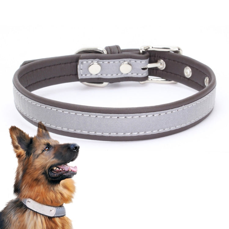 CL181K Pet Soft Reflecting Collar, Size: XL(No Iron Sheet Dark Brown)