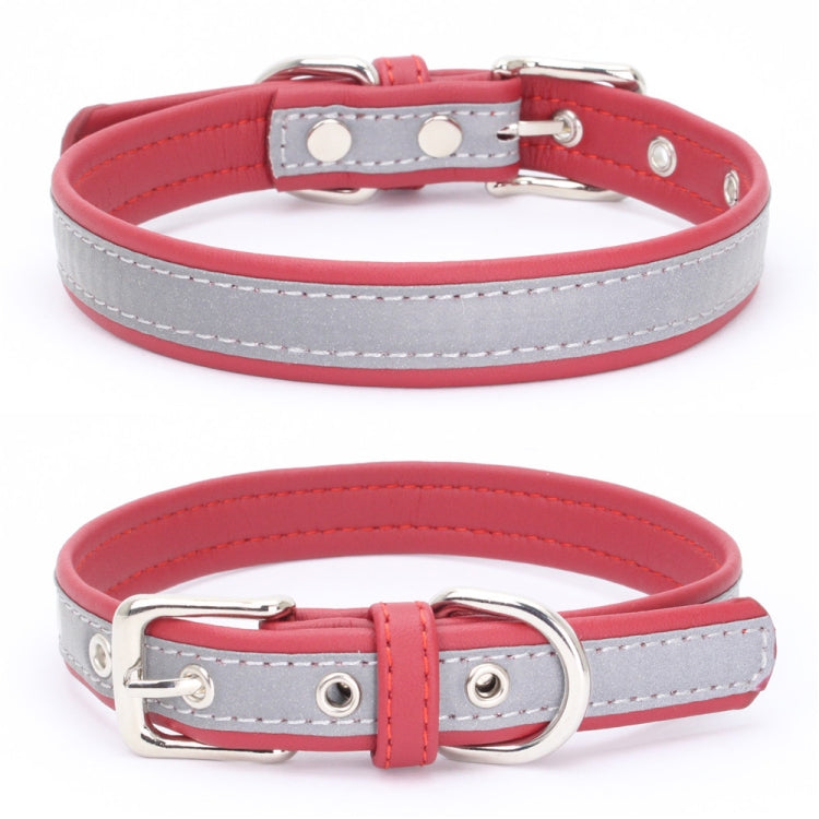CL181K Pet Soft Reflecting Collar, Size: XL(No Iron Sheet Red)