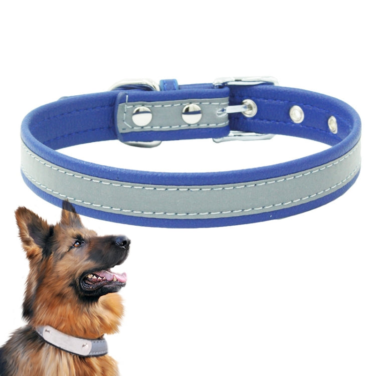 CL181K Pet Soft Reflecting Collar, Size: XXL(No Iron Sheet Dark Blue)