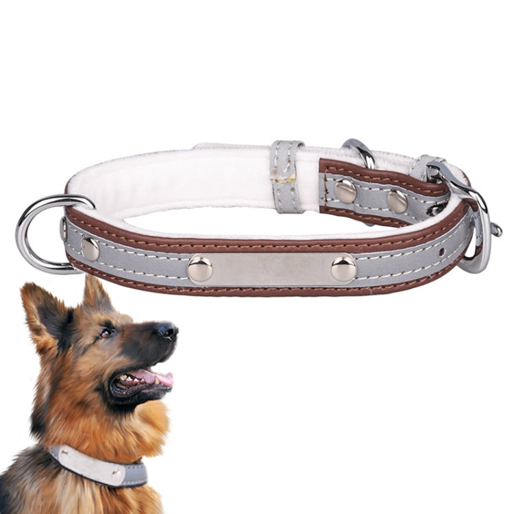 CL181K Pet Soft Reflecting Collar, Size: XS(Velvet Bottom Brown)