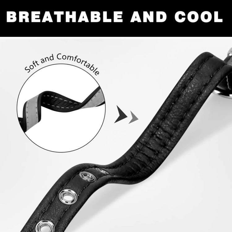 CL181K Pet Soft Reflecting Collar, Size: M(Velvet Bottom Blue)