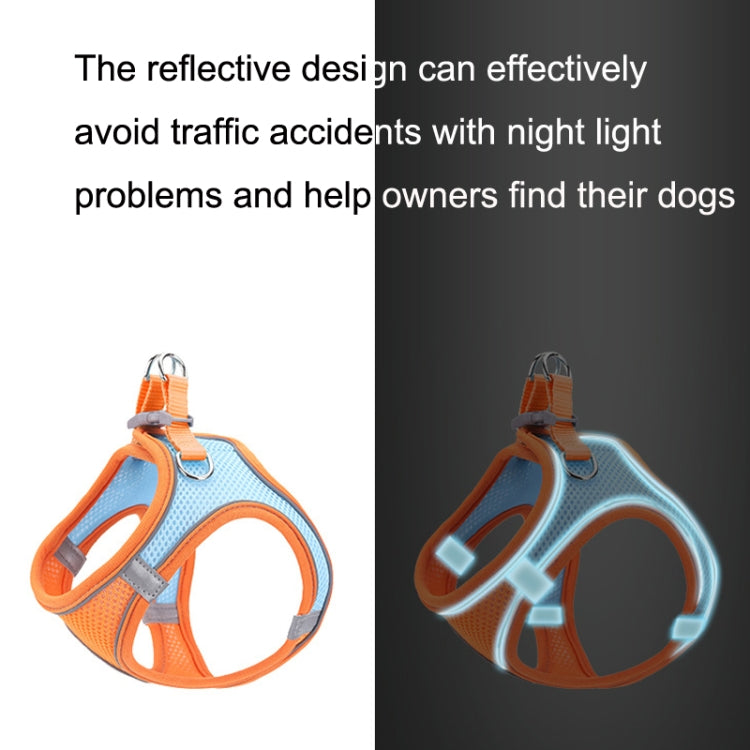 TM050 Pet Chest Strap Vest Type Breathable Reflective Traction Rope XXXS(Red)
