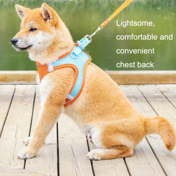 TM050 Pet Chest Strap Vest Type Breathable Reflective Traction Rope XXXS(Red)