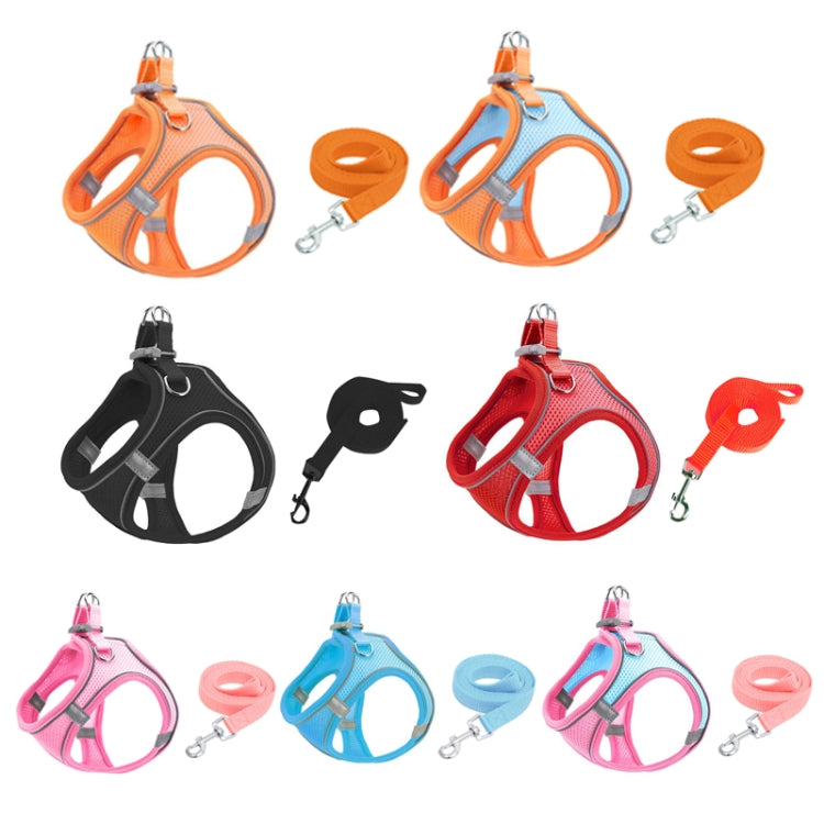 TM050 Pet Chest Strap Vest Type Breathable Reflective Traction Rope XS(Red)