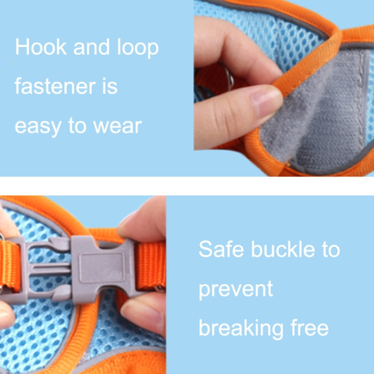 TM050 Pet Chest Strap Vest Type Breathable Reflective Traction Rope S(Vitality Orange)