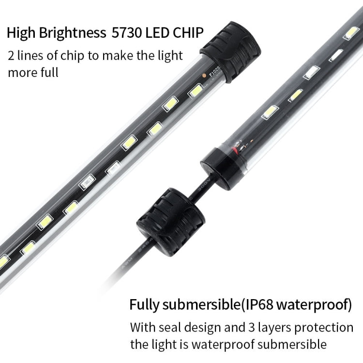 Q30BW Blue+White Light 90-260V Aquarium Diving Light LED Fish Tank Light(EU Plug)