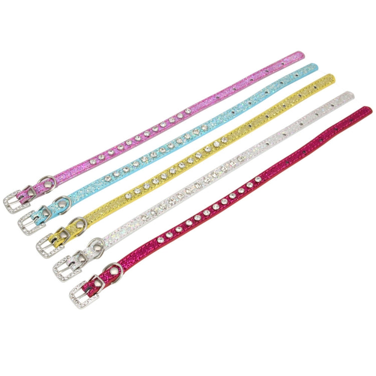 1.0 x 25cm Glitter Diamond Cat Neck Collar Decorative Supplies, Color: No Diamond Golden