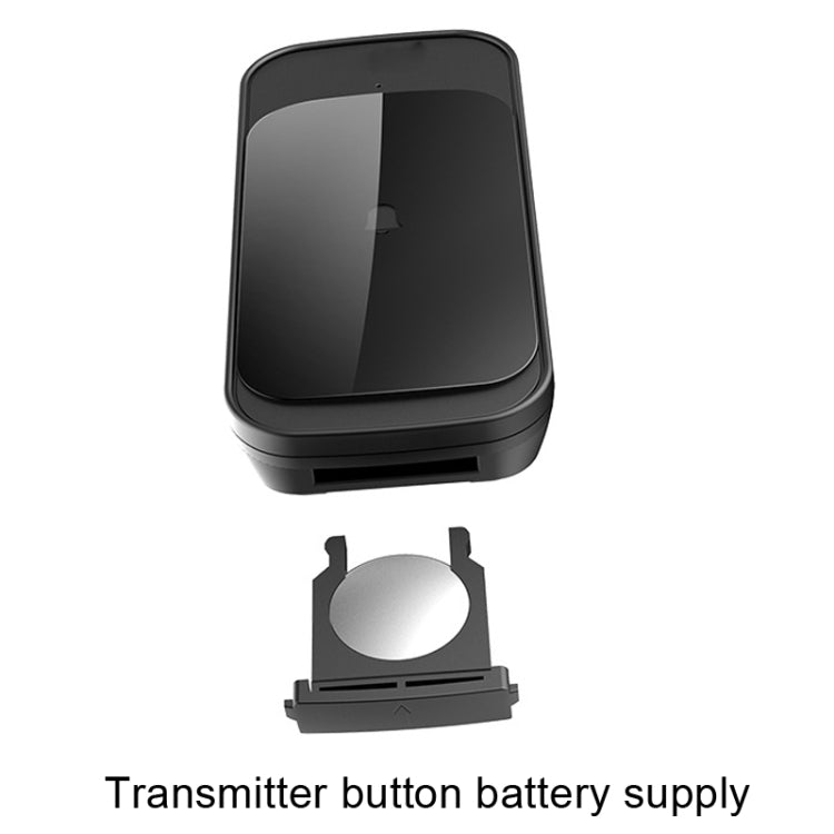 C03 1 For 1 Home Wireless IP44 Waterproof Touch Sensor Doorbell(EU Plug White)