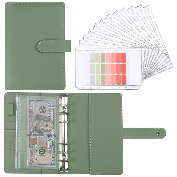 A6 Macaron Notebook PU Loose-leaf Cash Budget Handbook