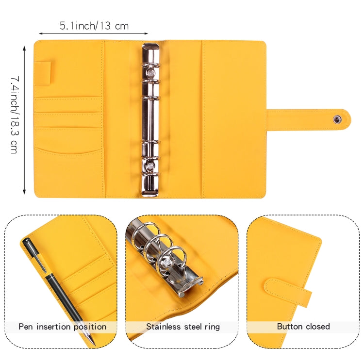 A6 Macaron Notebook PU Loose-leaf Cash Budget Handbook