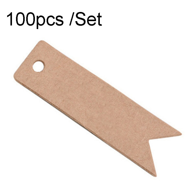 100pcs /Set Retro Baking Sticker Tag Swallow Tail Bookmark Gift Card, Style:, Thand You (Cowhide), Thand You (White), Handmade (Cowhide), Handmade (White), Blank (Cowhide)