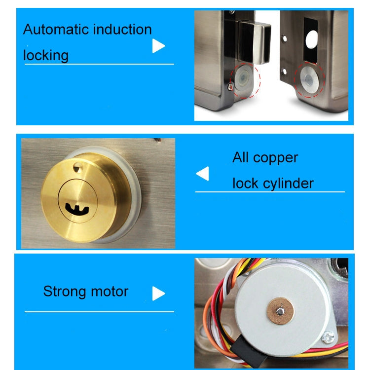 ID Access Control One Piece Induction Motor Lock Double Head