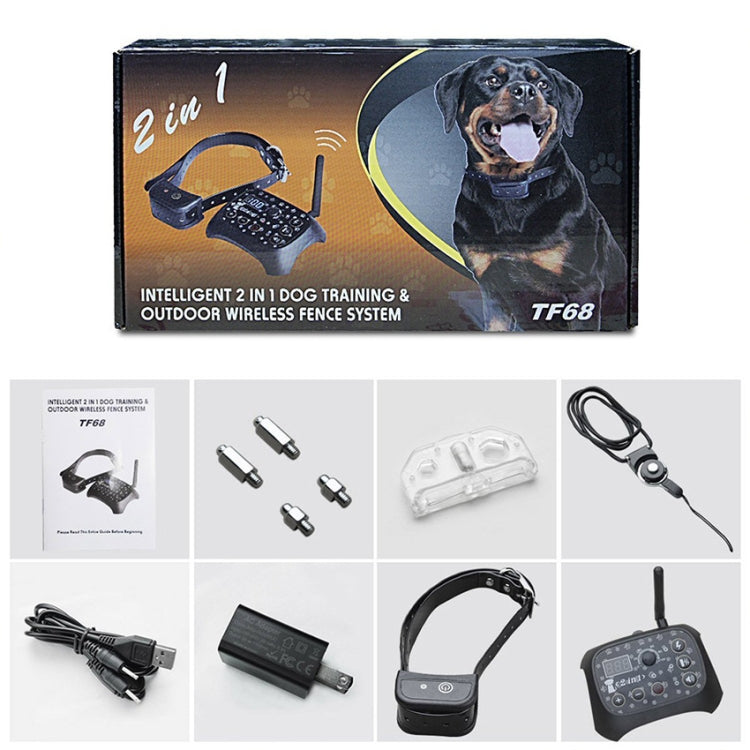 TF68 2-in-1 Dog Trainer Outdoor Electronic Wireless Fence With Collar AU Plug