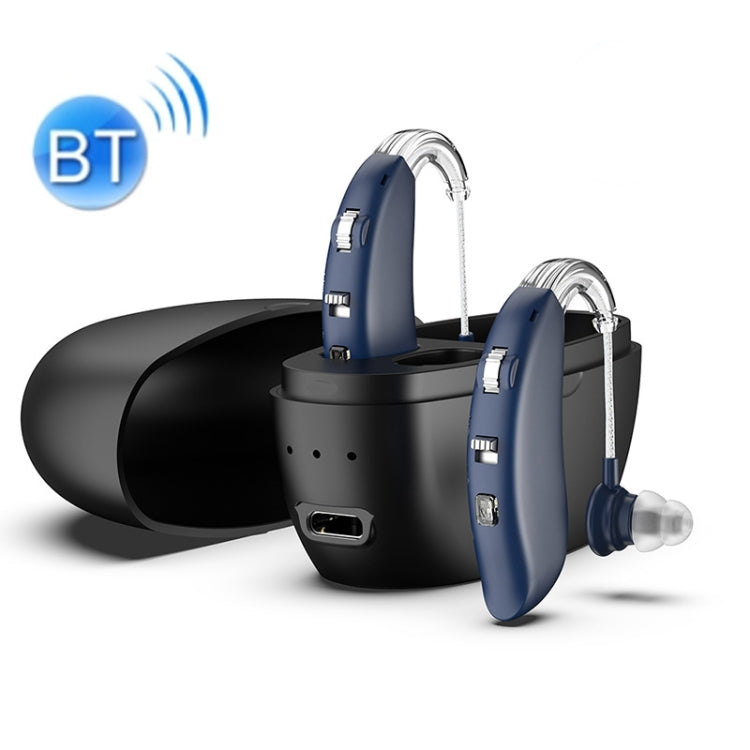 GM-301 Hearing Aid Rechargeable Sound Amplifier,Spec:, Bluetooth Model Skin Color, Bluetooth Model Blue, Without Bluetooth Blue, Without Bluetooth Skin Color, Without Bluetooth Black, With Charging Pod Blue+White, With Charging Pod Blue+Black          ...