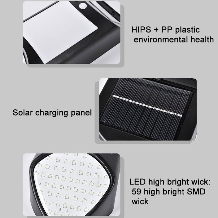 X-A18 59 LED Solar LED Flame Human Sensor Lights Garden Lights