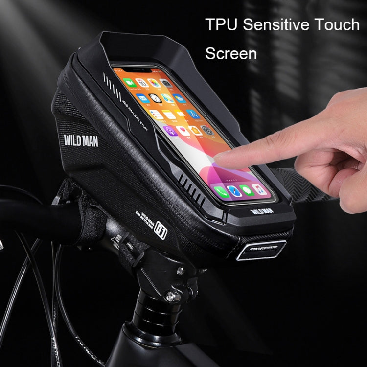 WILD MAN XT1 1L Bicycle EVA Hard Shell Phone Touch Screen Handlebar Bag, XT1(Twill), XT1(Solar)
