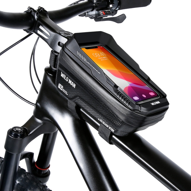 WILD MAN XT2 1L Bicycle EVA Hard Shell Waterproof Phone Touch Screen Beam Bag, XT2(Twill), XT2(Solar)