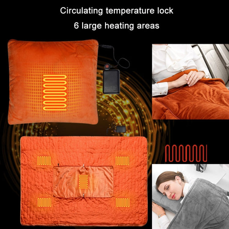 Portable USB Smart Heating Multifunctional Pillow Electric Heating Blanket, Free Size