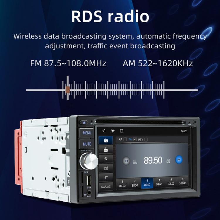 6.2 inch Bluetooth AUX Mobile Phone Interconnection USB Interface Car DVD