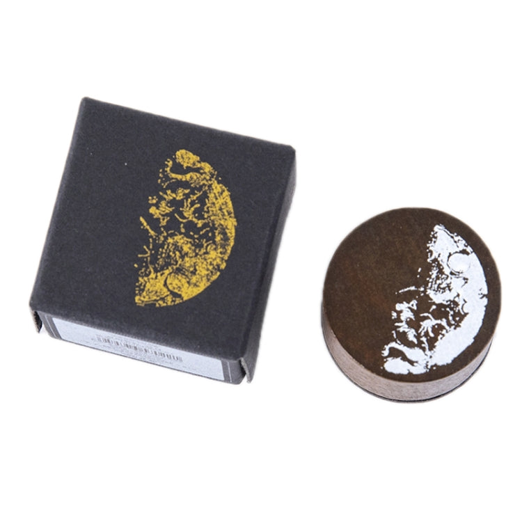 Moon Phase Series Handbook Decoration DIY Wooden Stamp