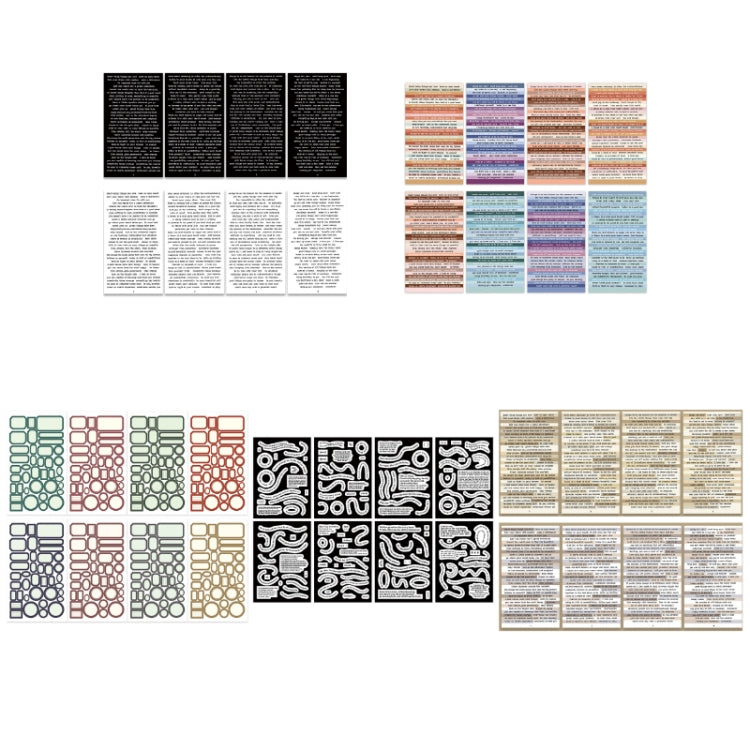 1 Sets Handbook DIY Vintage Text Sticker Material Pack