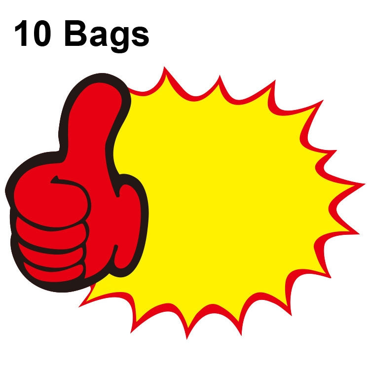 10 bags 25x19cm Explosion Sticker Product Price Tag Supermarket Price Label, WM-001, WM-002, WM-003, WM-005, WM-006, WM-007, WM-008, WM-009, WM-010, WM-011, WM-012, WM-013, XD-511, XD-520, XD-532, XD-537, XD-541, XD-559