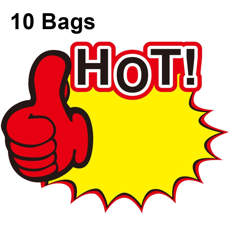 10 bags 9x7cm Explosion Sticker Product Price Tag Supermarket Price Label, WM-301, WM-302, WM-303, WM-305, WM-306, WM-307, WM-308, WM-309, WM-310, WM-311, WM-312, WM-313, WM-314