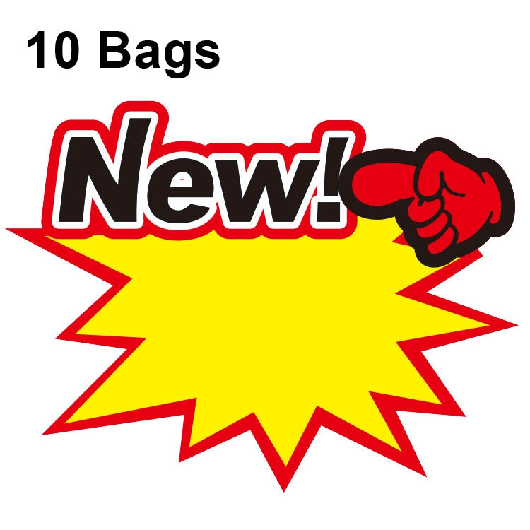 10 bags 9x7cm Explosion Sticker Product Price Tag Supermarket Price Label, WM-301, WM-302, WM-303, WM-305, WM-306, WM-307, WM-308, WM-309, WM-310, WM-311, WM-312, WM-313, WM-314