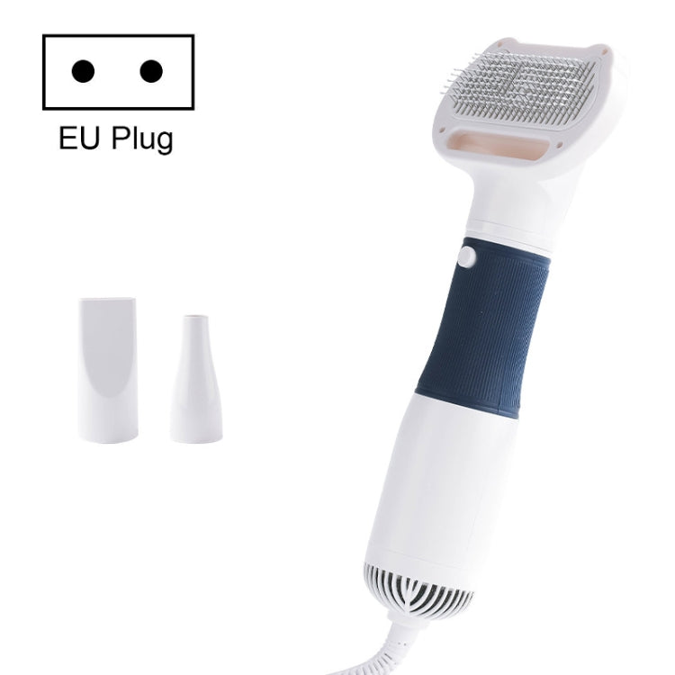 3 in 1 600W Pet Electric High Wind Hair Removal Blowing Combs, Specification: EU Plug 220V(Navy)