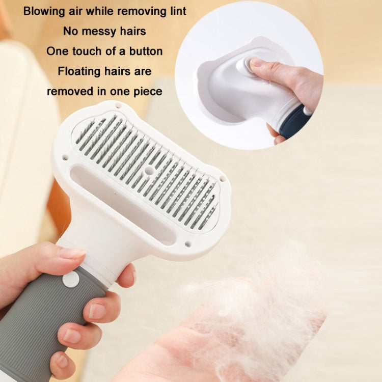 3 in 1 600W Pet Electric High Wind Hair Removal Blowing Combs, Specification: EU Plug 220V(Pink)