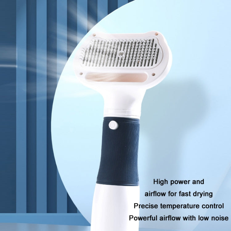 3 in 1 600W Pet Electric High Wind Hair Removal Blowing Combs, Specification: UK Plug 220-240V(Pink)