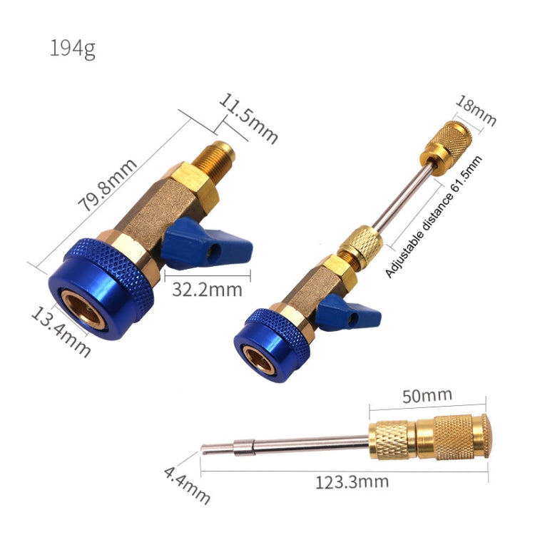 Automobile Air Conditioning Pipe Valve Core Disassembly Tool, High Pressure, Low Pressure