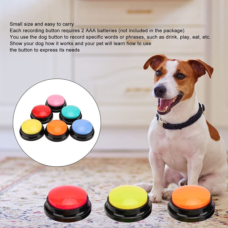 Pet Communication Button Dog Vocal Box Recording Vocalizer, Style: Recording Model(Lake Blue)