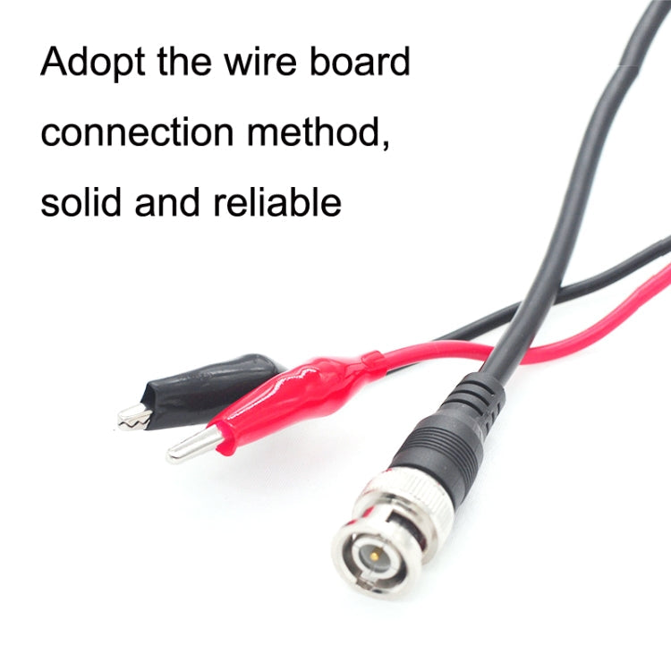 2pcs BNC To 2 x Crocodile Clips Double Head Coaxial Cable Video Cable, Length: 0.5m