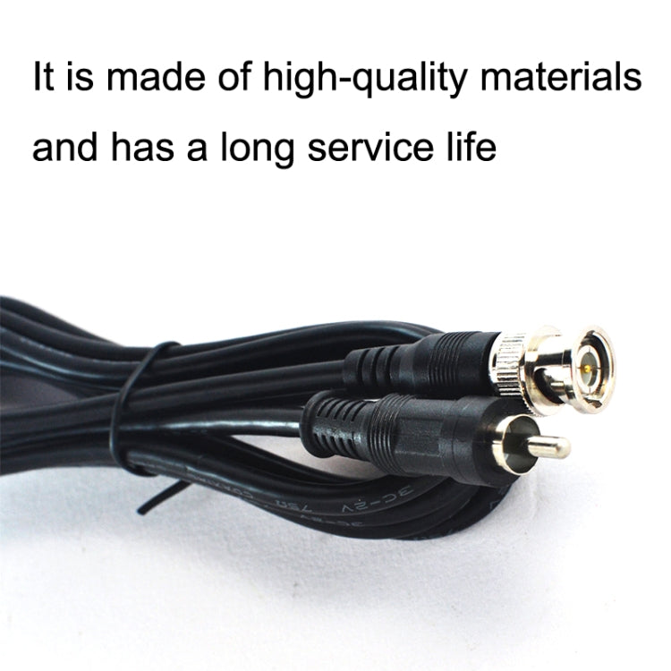 BNC Male To RCA Male Connection Cable Copper HD Video Coaxial Cable Monitoring Cable, Length: 2m