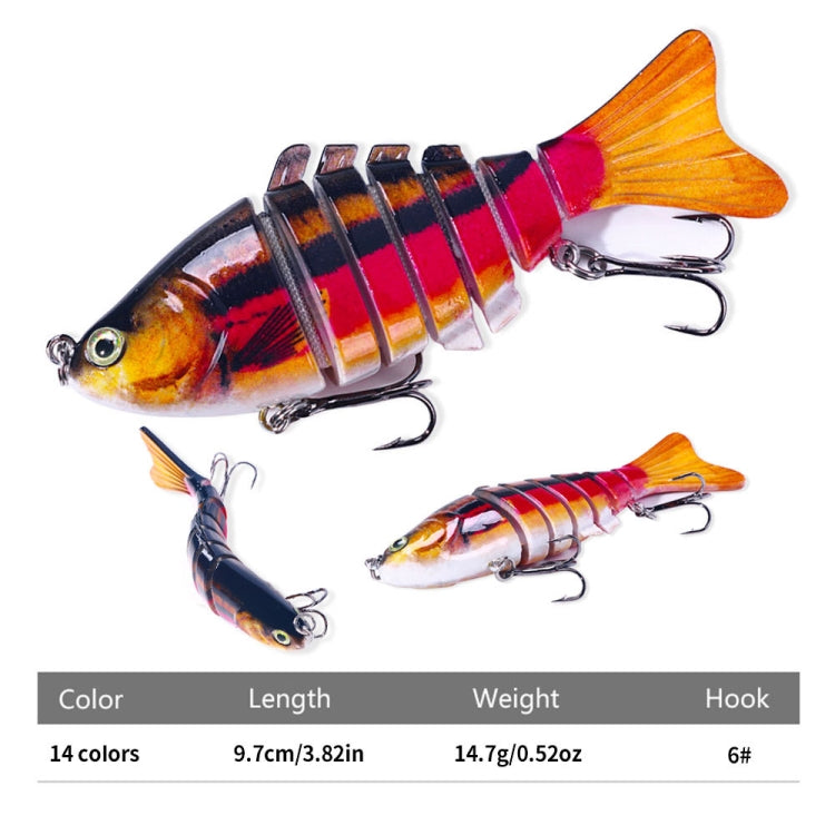 HENGJIA JM062 7 Section Fish Fake Lures VIB Minnow Fishing Lures, JM062 (8), JM062 (9), JM062 (10), JM062 (11), JM062 (1), JM062 (12), JM062 (2), JM062 (13), JM062 (3), JM062 (14), JM062 (4), JM062 (5), JM062 (6), JM062 (7)