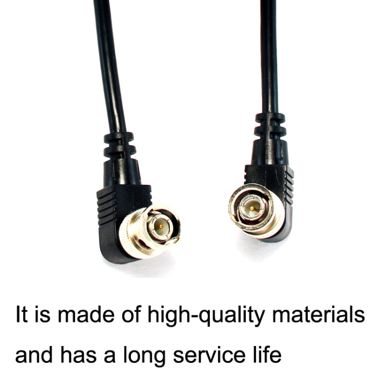 BNC Male to Male Elbow Audio and Video Cable Coaxial Cable, Length: 0.5m