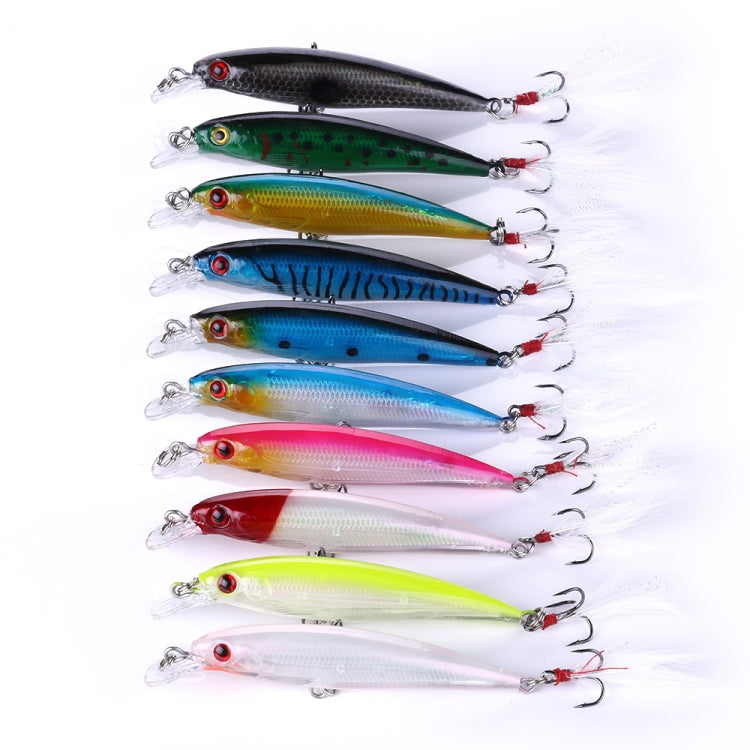 HENGJIA MI094 Simulation Laser Fake Lures Minnow Fishing Baits, 1, 2, 3, 4, 5, 6, 7, 8, 9, 10, 10 Colors Boxed