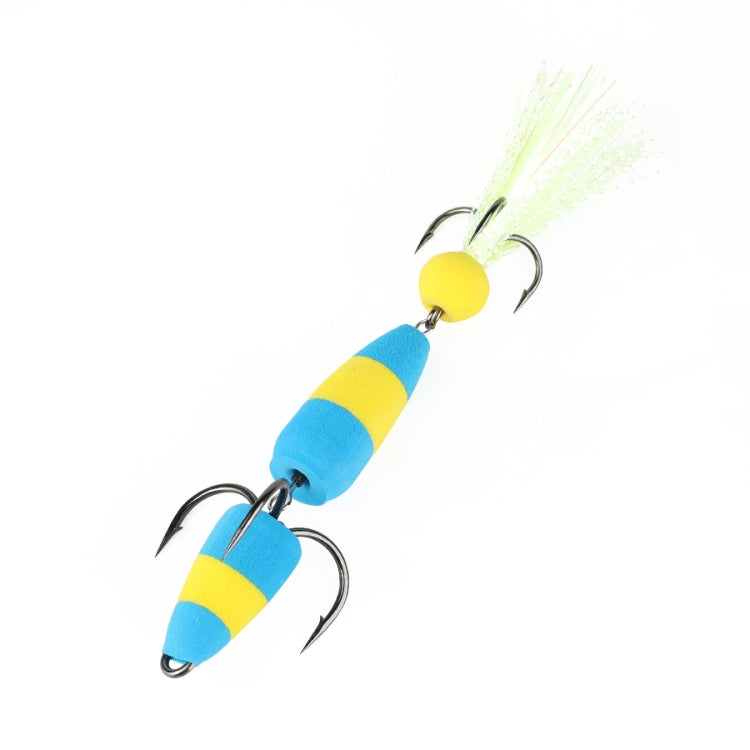 W.P.E PMG-M Foam Hook Soft Worm Bait Three Anchor Hook Fake Lures, M