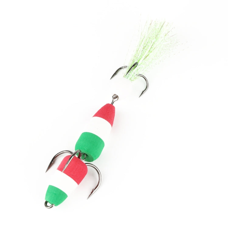 W.P.E PMG-M Foam Hook Soft Worm Bait Three Anchor Hook Fake Lures, M
