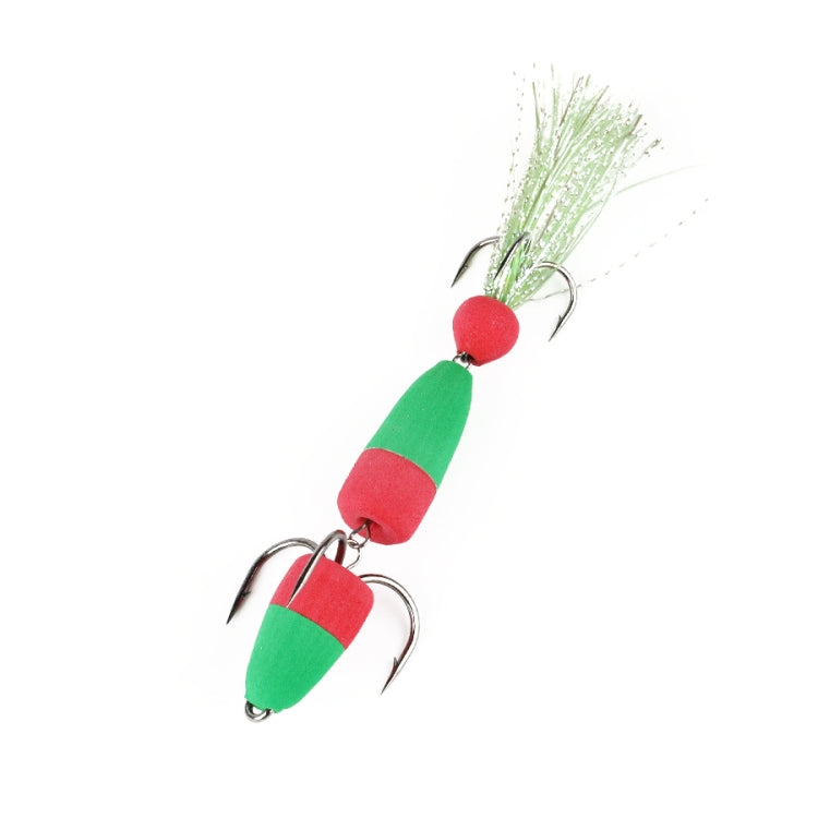 W.P.E PMG-M Foam Hook Soft Worm Bait Three Anchor Hook Fake Lures, M