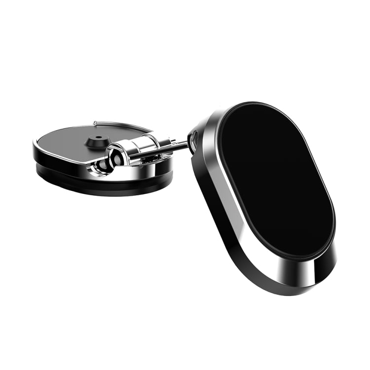 U18 Mini Car Foldable Rotating Magnetic Mobile Phone Navigation Holder, U18 (Black), U18 (Silver)