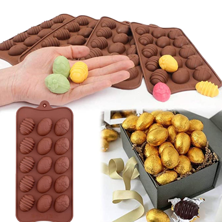 Easter Mini Colorful Egg Silicone Chocolate Mold, 15 Eggs