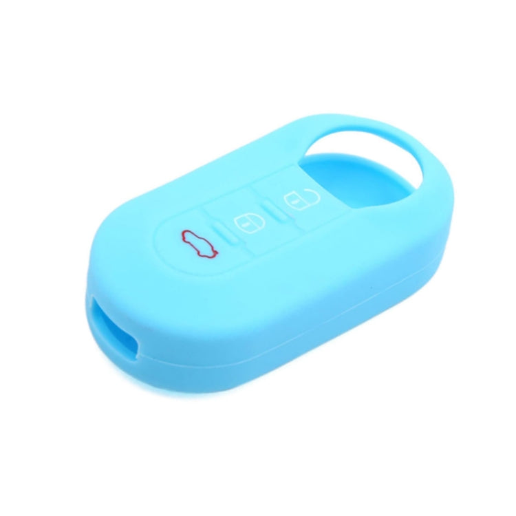 For Fiat 500 2pcs Folding 3 Button Remote Control Silicone Case