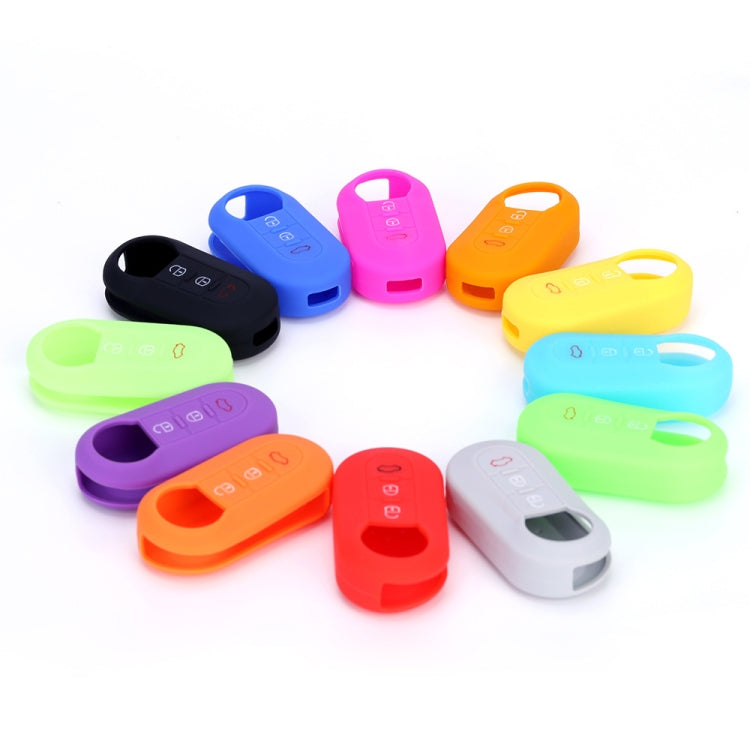 For Fiat 500 2pcs Folding 3 Button Remote Control Silicone Case