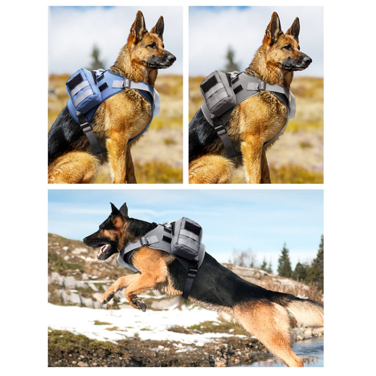 Dog Explosion-proof Chest Strap With Detachable Combination Backpack, Size: S(Grey)