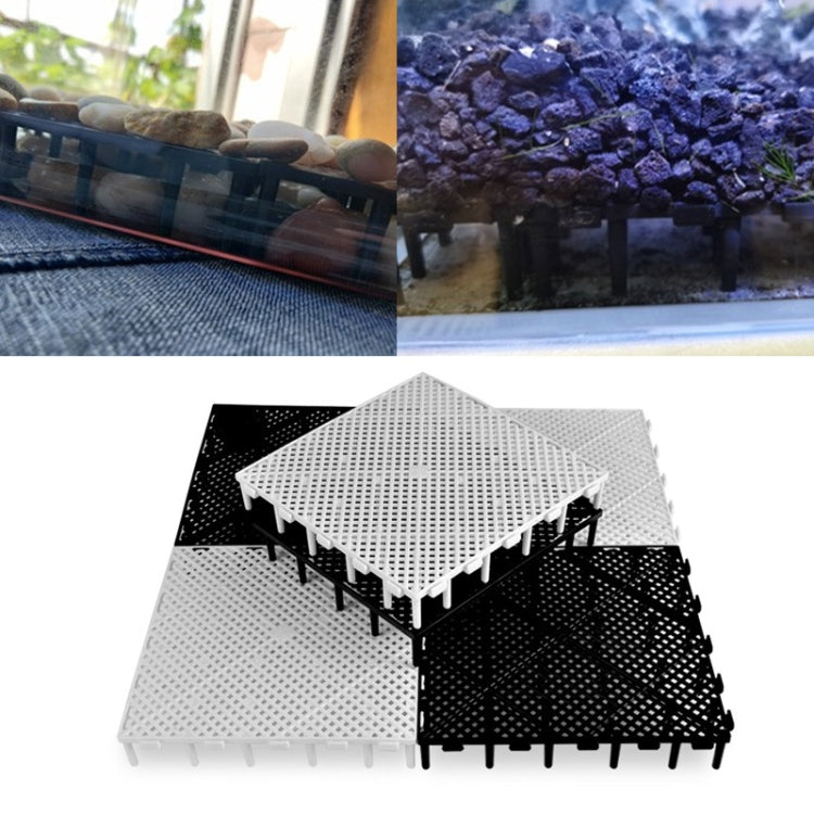 8pcs Fish Tank Bottom Filter Board Sand Mat(White Tablet)