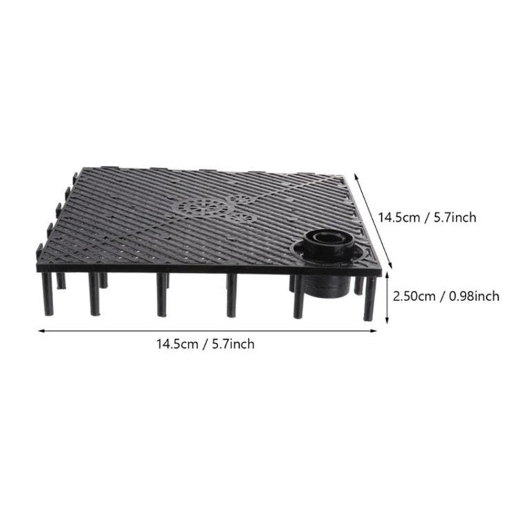 8pcs Fish Tank Bottom Filter Board Sand Mat(Black Socket)